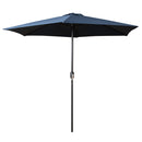 Samuel Alexander 2.7m Havana Garden Patio Parasol with Crank Handle in Blue