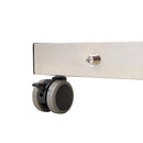 Livingandhome Adjustable Stainless Steel Single-Rod Clothes Drying Rack with Wheels