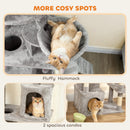 PawHut 170 Cm Cat Tree, Large Cat Tower With 7 Scratching Posts, Light Grey