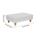 Livingandhome Teddy Fleece Upholstered Footstool