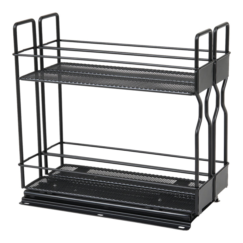 Livingandhome Slide-Out Metal Spice Rack for Cabinet