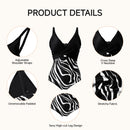 V-Neck One-Piece Swimsuit