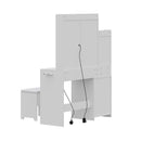 Livingandhome Dressing Table with LED Lights and Stool