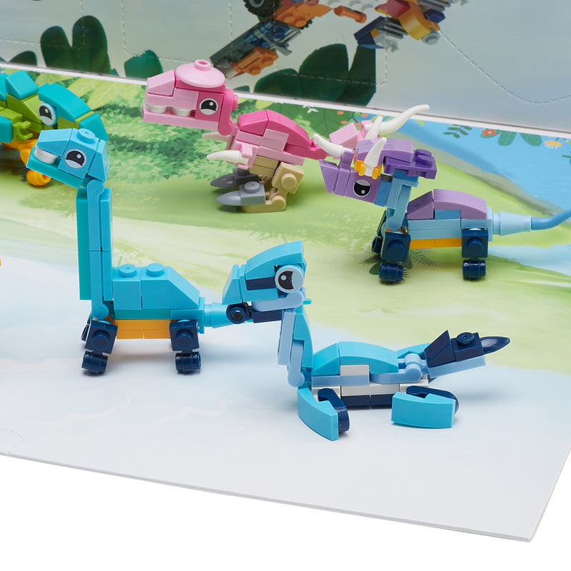 Kidkid Christmas Advent Calendar Car Dinosaur Building Blocks Toy Set