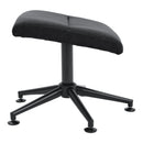 Faux Leather Swivel Armchair With Footstool