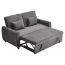 Livingandhome Grey Convertible Sofa Bed with 2 Pillows