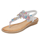 Bohemian Rhinestone Beach Sandals