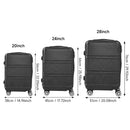 Livingandhome 3PCS Lockable Travel Suitcase Set