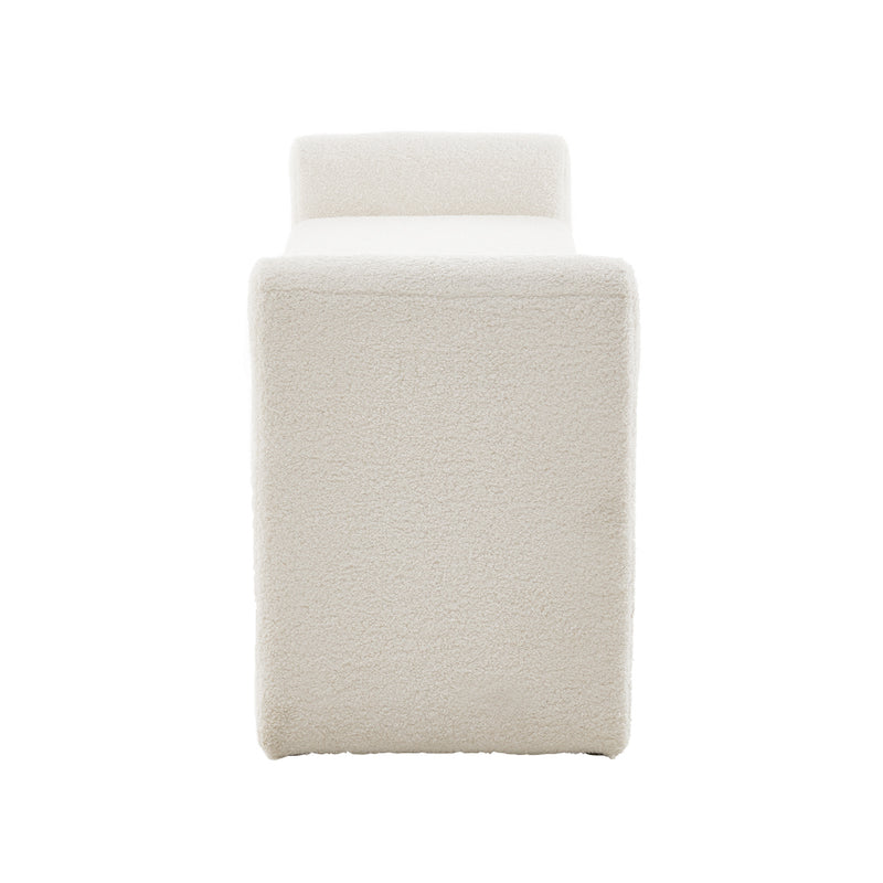 LivingandHome H-Shaped Teddy Upholstered Bench
