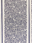 White Plain Textured Voile Louvre Vertical Pleated Window Blind Panel