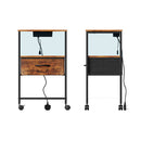 Bedside Table With Charging Station And LED Lights
