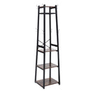 Livingandhome Industrial Style Clothing Rack with 4 Tiers of Shelves
