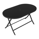Breeins Outdoor Folding Table with Umbrella Hole