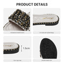 Anti-Slip Slide Sandals With Rhinestone-Embellished Foot Straps