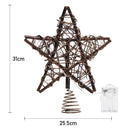 Lifeideas Decorative Star-shaped Christmas Tree Topper with LED Lights
