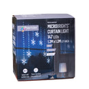 1.2m Battery Operated Snowflake Christmas Curtain Lights With 147 White LEDs