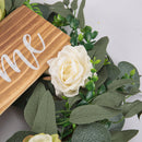 Lifeideas Farmhouse Door Artificial Rose Flower Wreath with Welcome