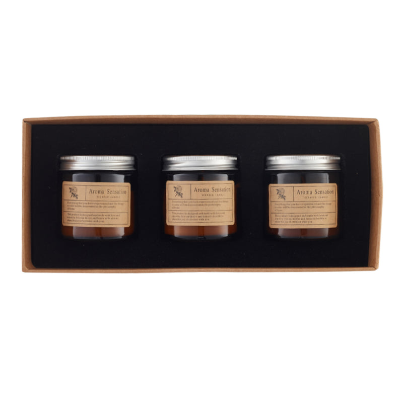 Lifeideas 3Pcs Natural Soy Wax Scented Candle Set