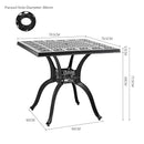 Breeins 3-Piece Cast Aluminum Square Outdoor Dining Set With Cushions