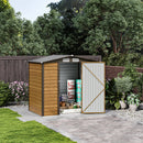 Breeins Outdoor Galvanized Steel Tawny Storage Shed 6ft X 4ft