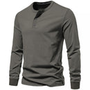 Long-Sleeved Henley T-Shirt