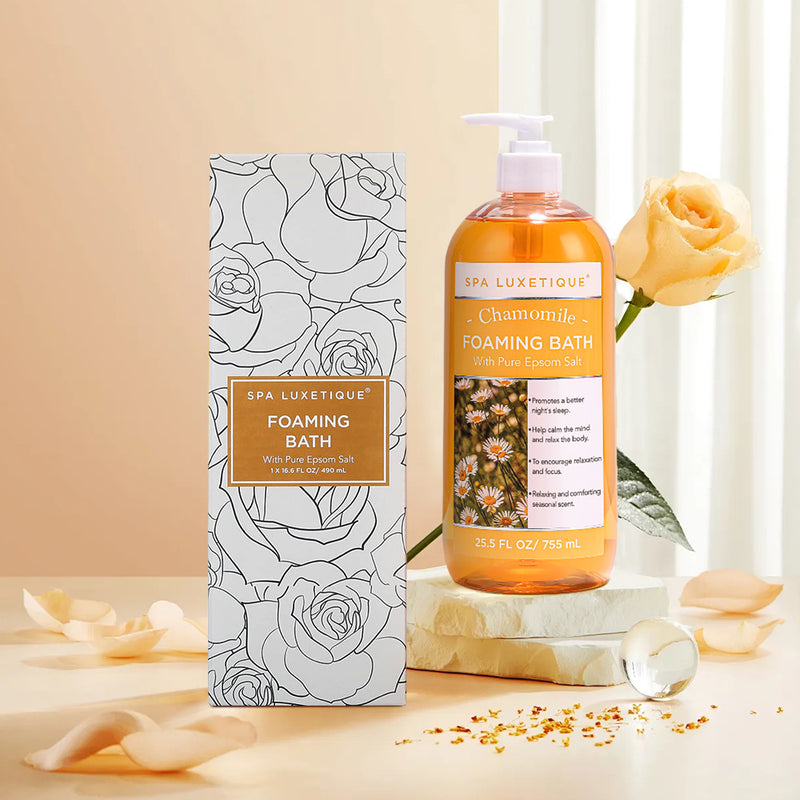 Livingandhome Chamomile Scent Shower Gel Foaming Bath With Pure Epsom Salt