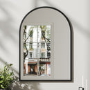 Cottonfy UK Arched Wall Mirror in Black Aluminum Alloy Frame