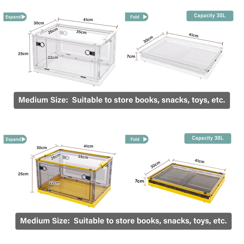 Lifeideas 3-Piece Mobile Folding Storage Box