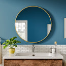 Livingandhome Nordic Round Bathroom Framed Mirror Wall Hanging