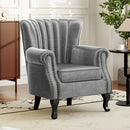 Livingandhome Upholstered Velvet Armchair