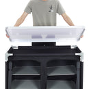Livingandhome Camping Kitchen Table Portable Cabinet Kitchen Storage