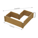 Breeins Plastic Wood-Grain Raised Garden Bed Planter