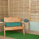 99 x 20/41cm Cushion Base for 2 Seater Wooden Garden Bench in Green