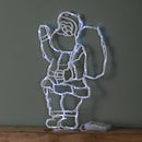 44cm Battery Powered Light up Hanging Christmas Santa with White Multi-Action LEDs