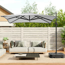 Garden Sanctuary Large Square Canopy Rotating Outdoor Cantilever Parasol