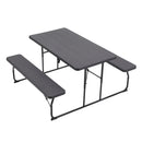 Breeins Foldable Picnic Table and Bench Set with Parasol Hole