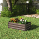 Garden Sanctuary Galvanized Steel Square Raised Garden Bed Planter Box