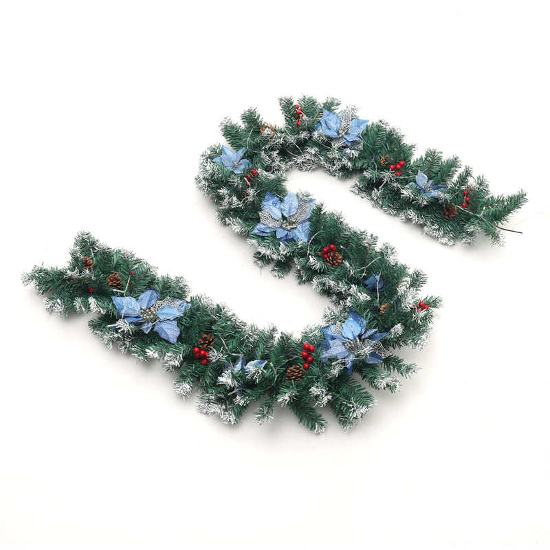 Lifeideas 270cm Artificial Spruce Garland with 50 Warm White LED Lights