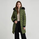 Mid-Length Coat with Detachable Hood