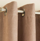 Enhanced Living Vogue Latte Natural Eyelet Thermal Noise Reducing Dim Out Curtains - Pair