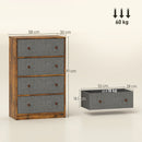 HOMCOM Chest of Drawers, 4 Drawer Dresser for Bedroom