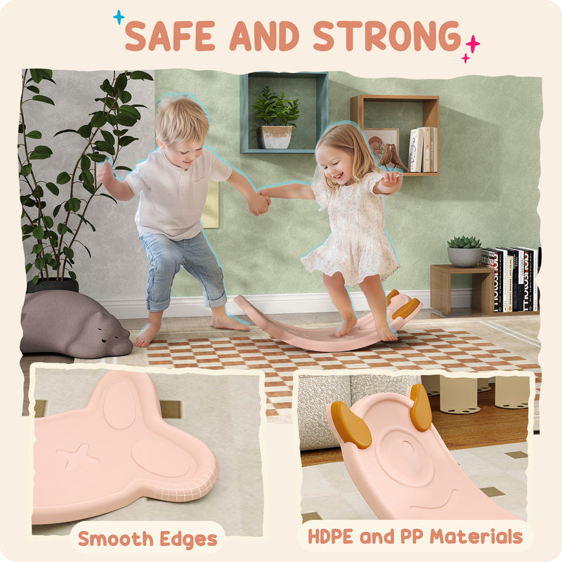 AIYAPLAY Balance Board For Kids Balance Training & Sensory Play - Yellow/Pink/Blue