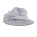Floral Organza Wide-brim Sun Hat