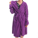 Solid Long Hooded Bath Robe