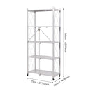 Livingandhome 5-Tier Freestanding Metal Storage Unit