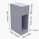 Livingandhome Grey Bedside Table with a Drawer