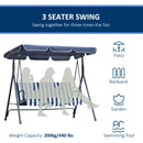 Outsunny Swing Seat 3 Seater - Blue