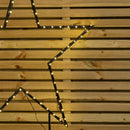 90cm Light up Dewdrop Metal Christmas Star with Garden Stake & Warm White LEDs