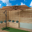 Samuel Alexander 3m Cantilever Parasol in Beige with Crank Handle for Patio Garden Banana Parasol with UV Protection Outdoor Umbrella Sun Shades for Garden
