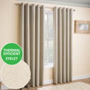 Enhanced Living Vogue Cream Eyelet Thermal Noise reducing Dim Out Curtains - Pair
